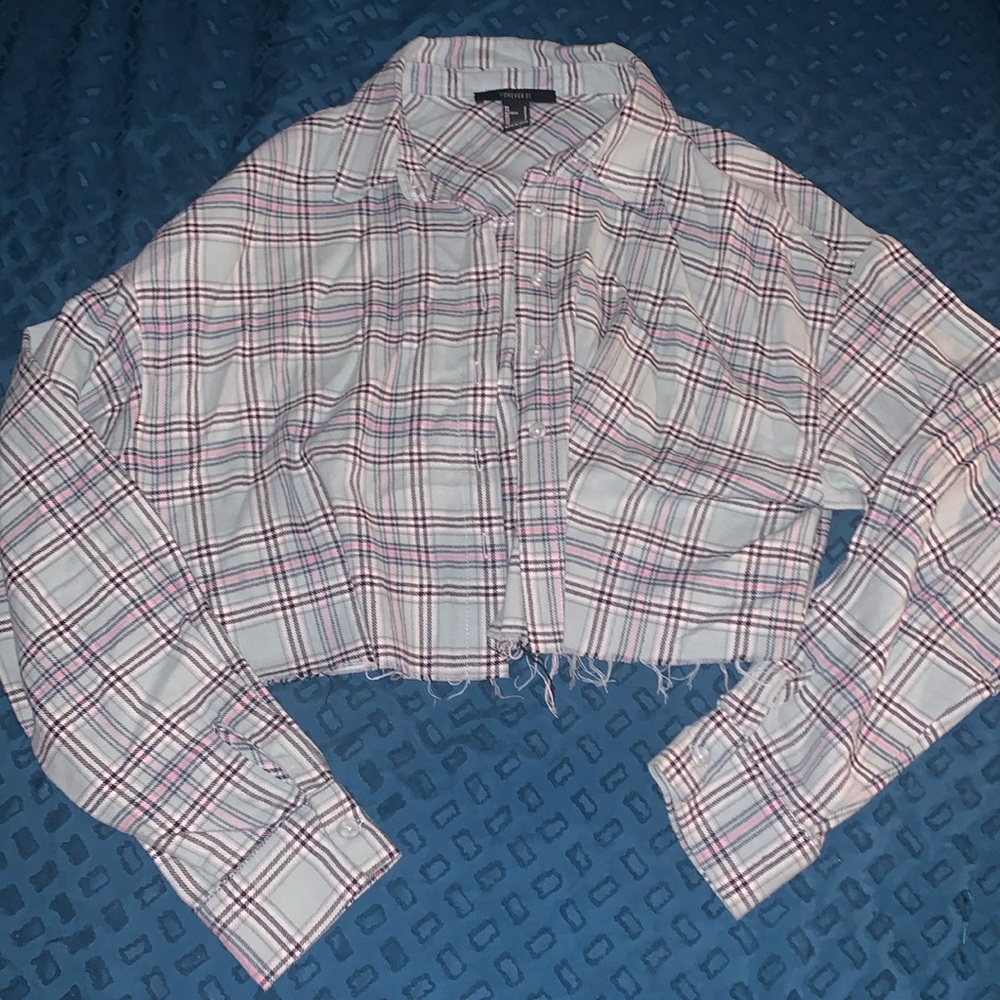 Mint crop flannel